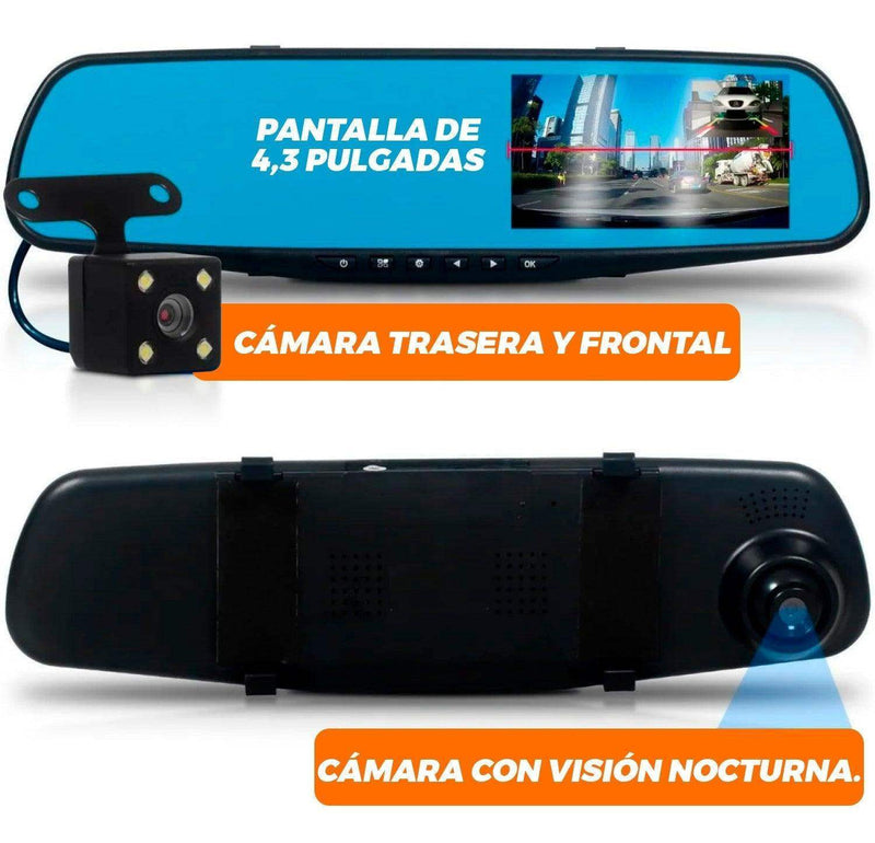 Retrovisor Espejo Doble Cámara Full Hd - 20% Off🔥